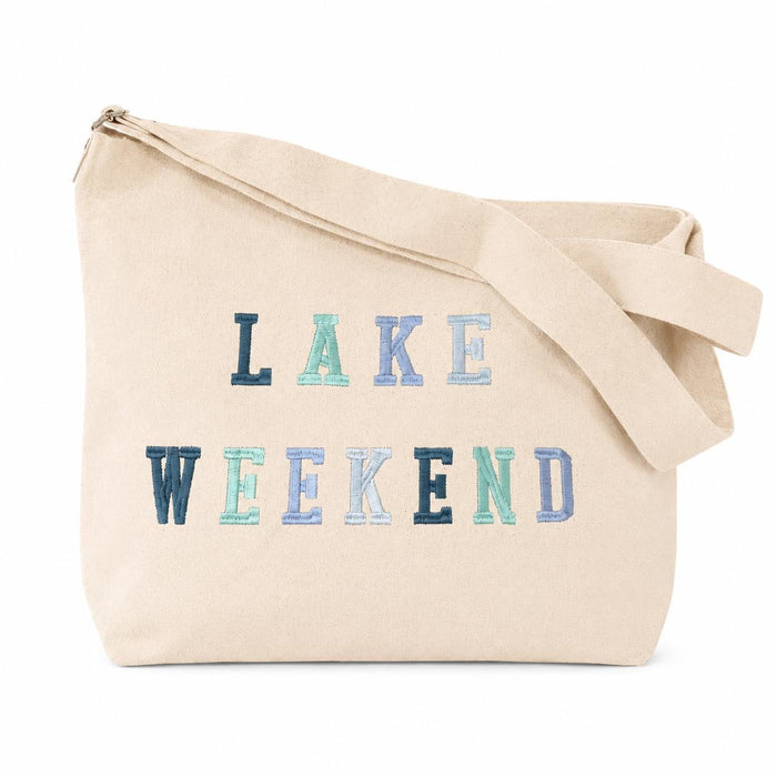 Lake Weekend Canvas Tote